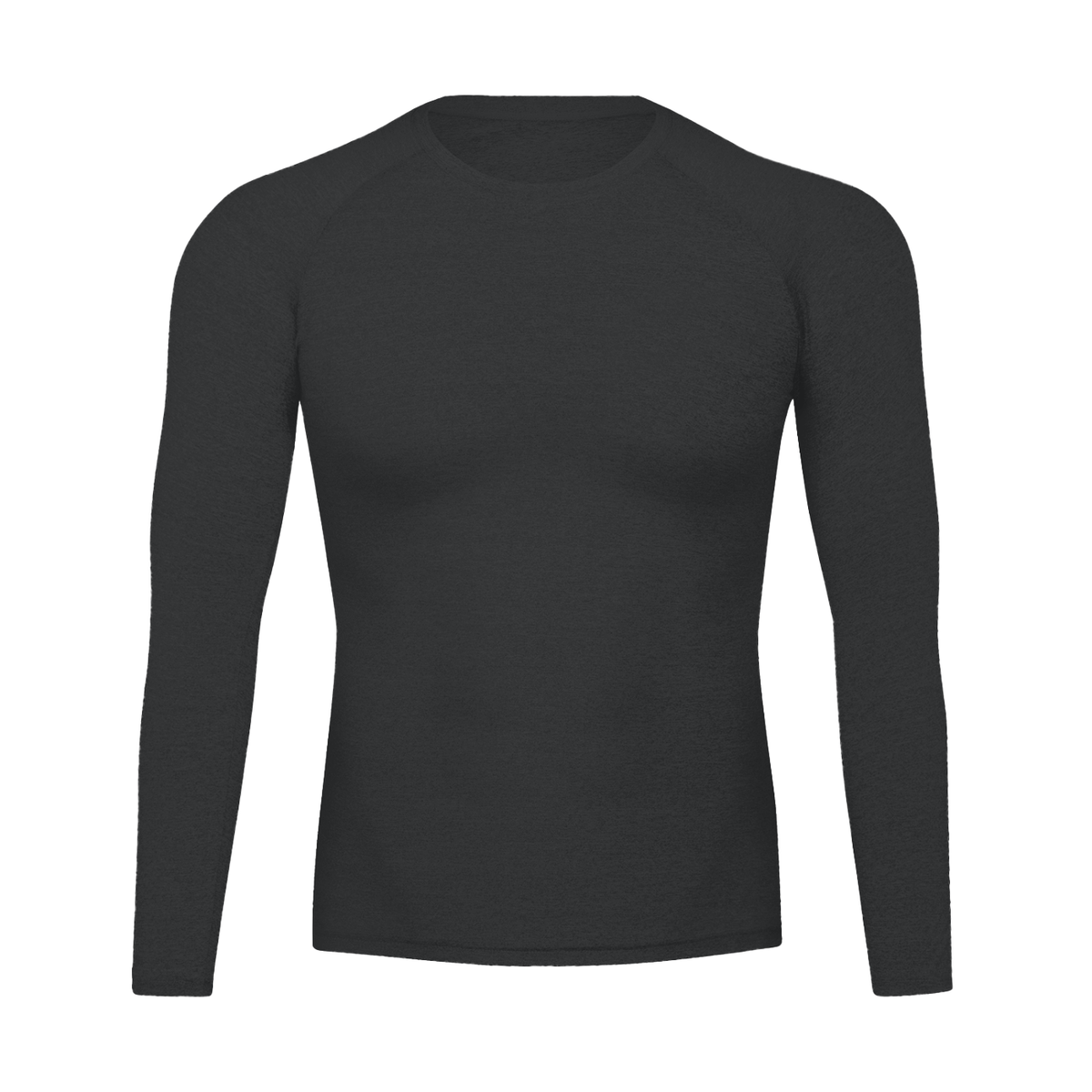 Brushland long-sleeve performance training shirt in black and flecking gray