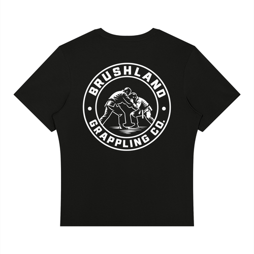 Black Brushland men's training T-shirt
