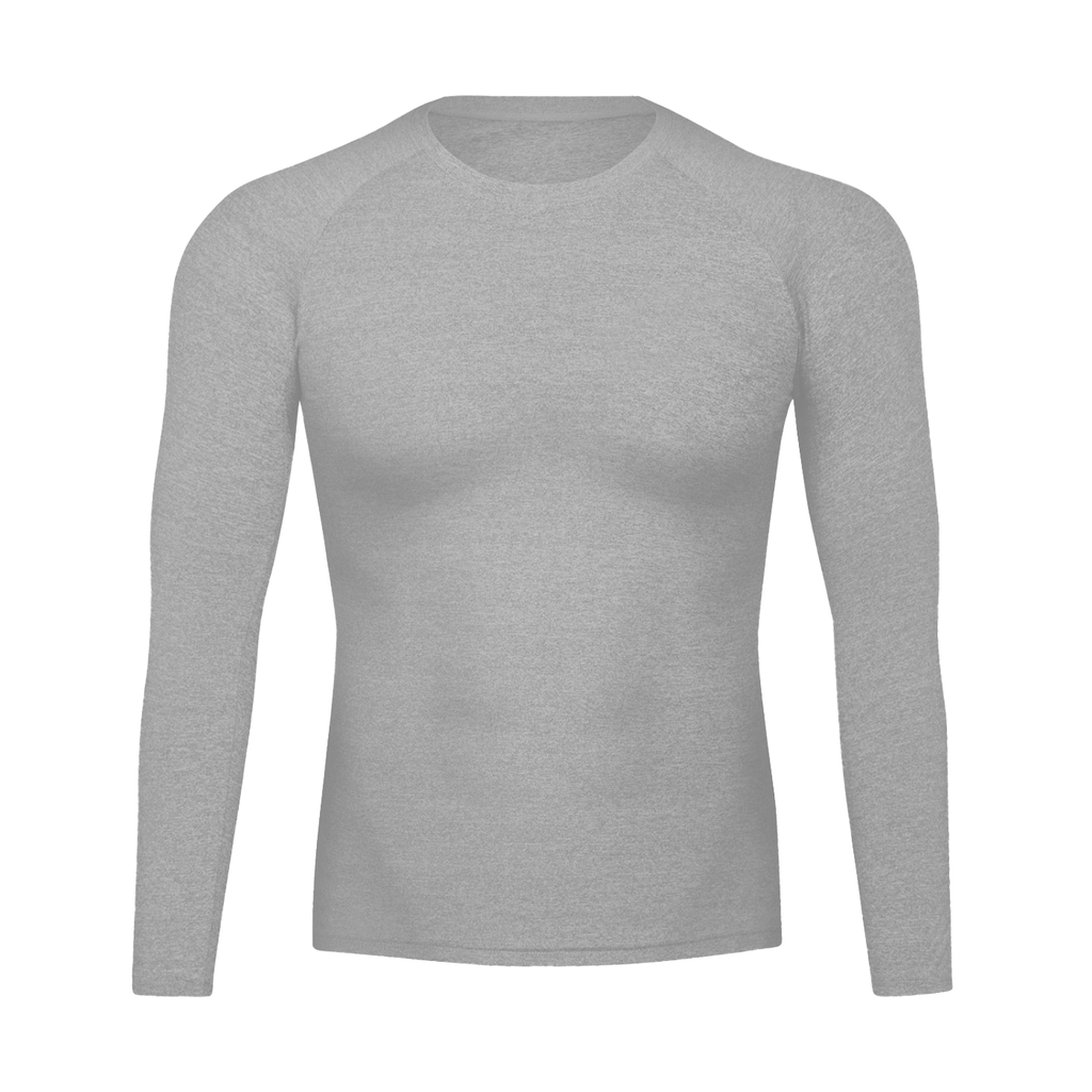 Brushland long-sleeve performance training shirt in black and flecking gray
