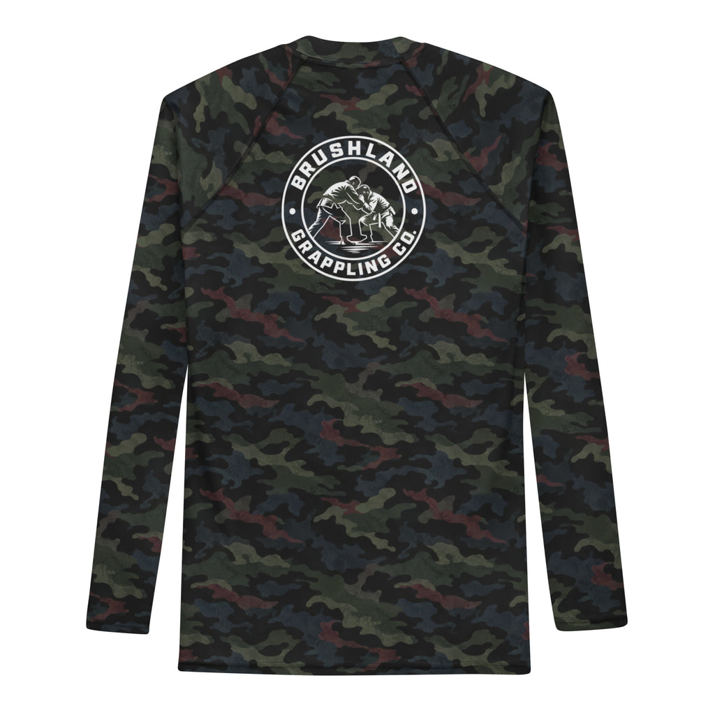 Midnight Hunt camo long-sleeve BJJ rash guard