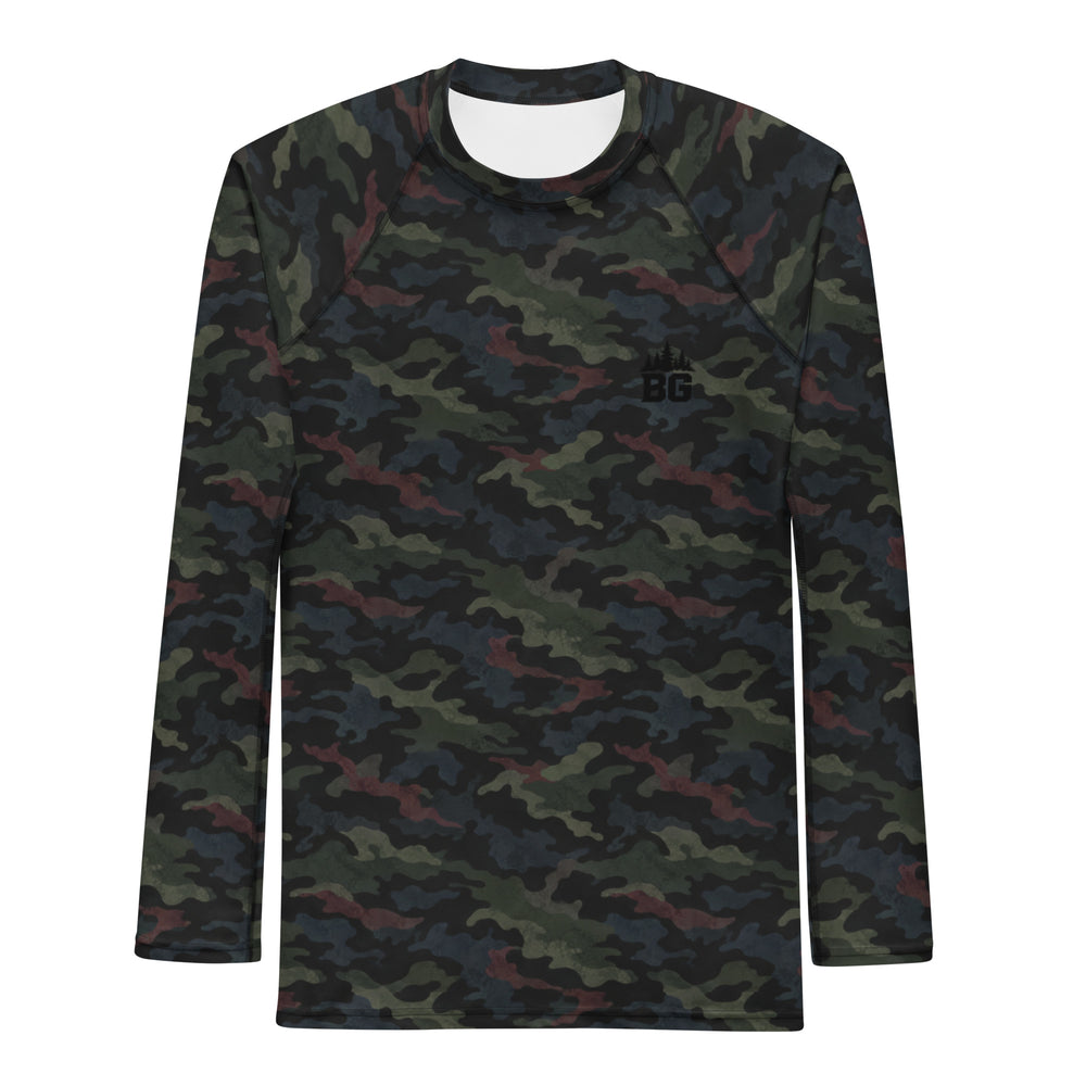 Midnight Hunt Camo BJJ Rash Guard | Long Sleeve No-Gi