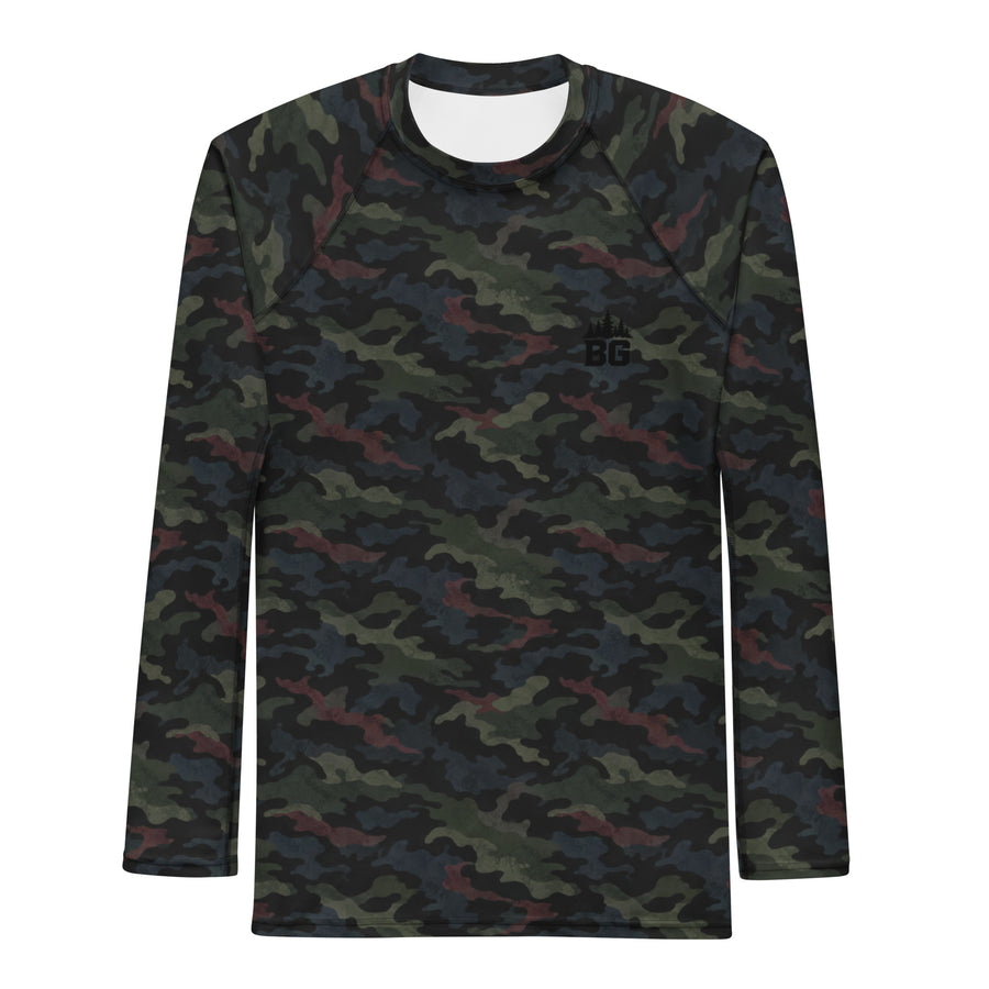 Midnight Hunt Camo BJJ Rash Guard | Long Sleeve No-Gi