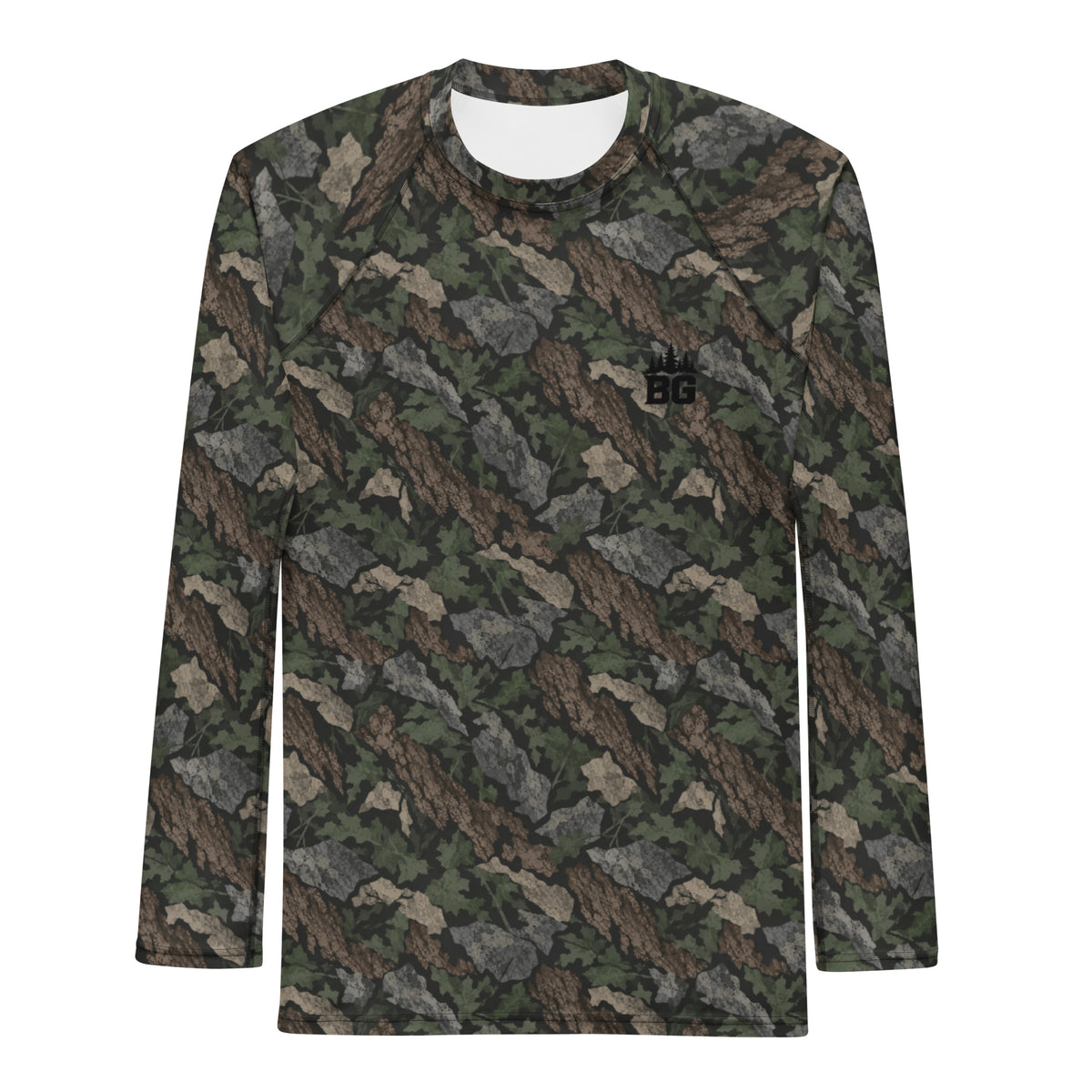 Appalachian Timber camo long-sleeve BJJ rash guard