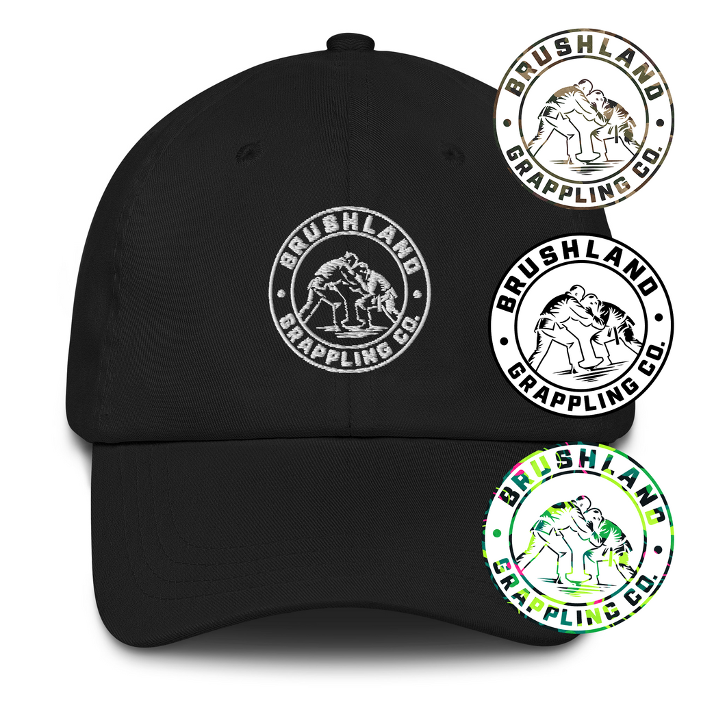 Brushland Support Bundle with dad hat and three die-cut stickers